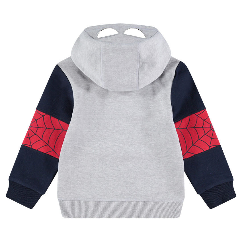Sweat en molleton avec print Marvel Spiderman et capuche effet masque 