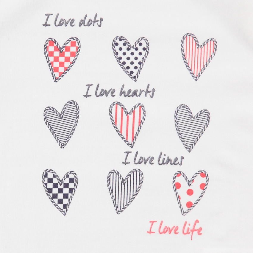 Tee-shirt manches longues avec motif printé sur le devant 