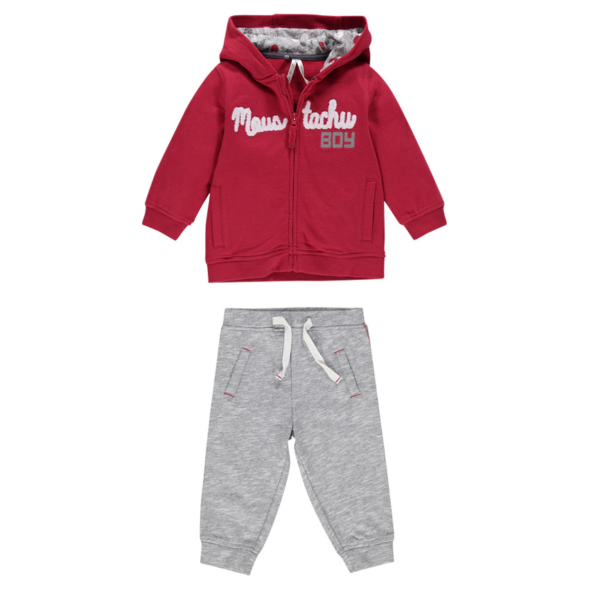 Jogging avec veste à capuche zippée et pantalon en molleton 