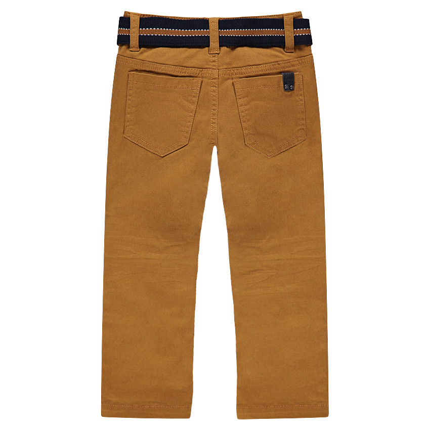 Pantalon en coton surteint effet crinkle avec ceinture amovible 