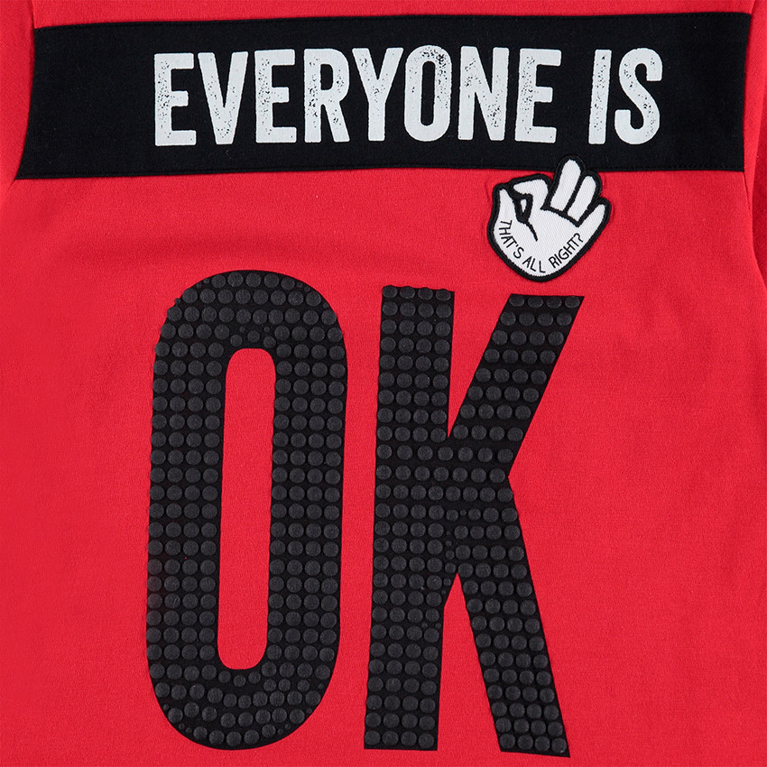 Junior - Tee-shirt manches longues en jersey avec message printé 