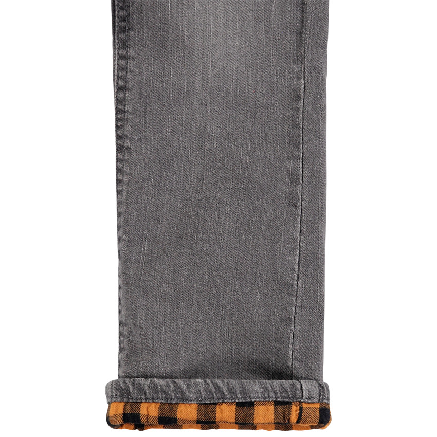 Jeans à bretelles effet crinkle 