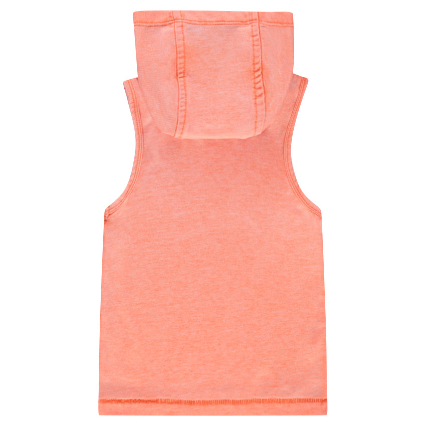 Debardeur maille à capuche 