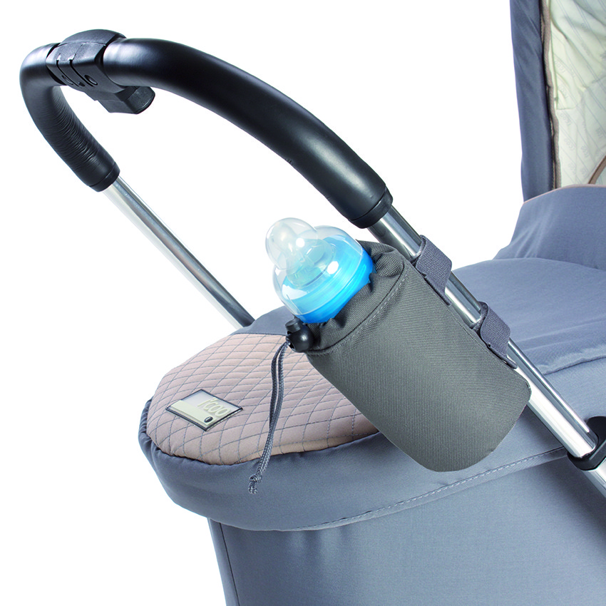 Porte biberon pour poussette - Gris 