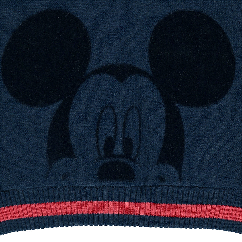 Pull en double tricot avec print velours Disney Mickey 