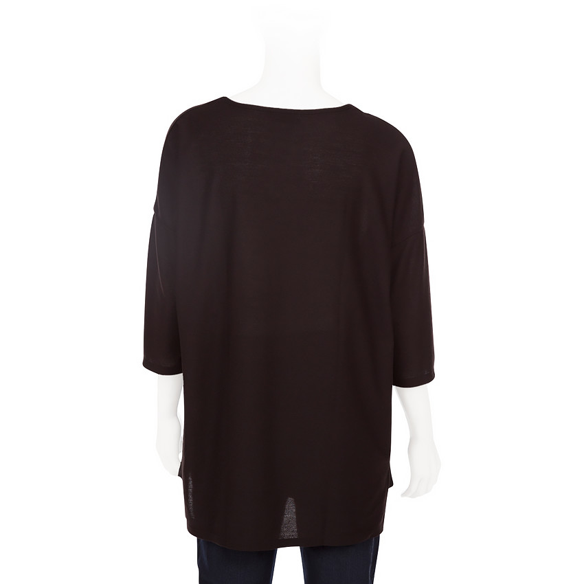 Tee-shirt manches 3/4 de grossesse avec inscription brodée 