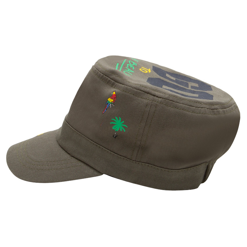 Casquette cubaine en twill avec broderie 