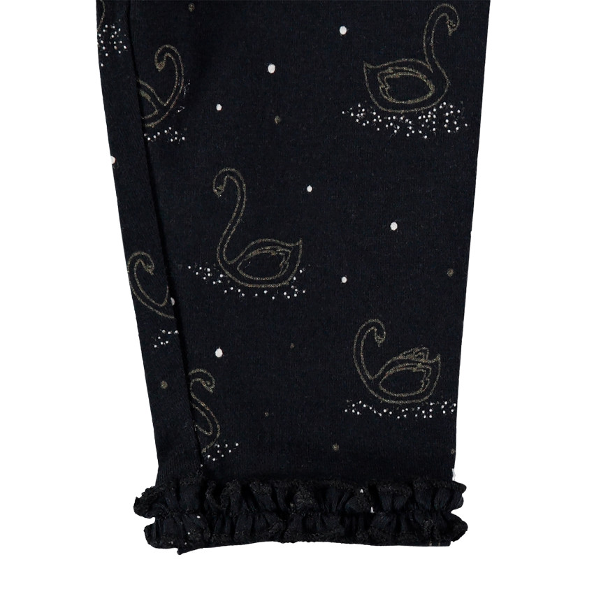 Ensemble tunique et legging imprimés cygnes 