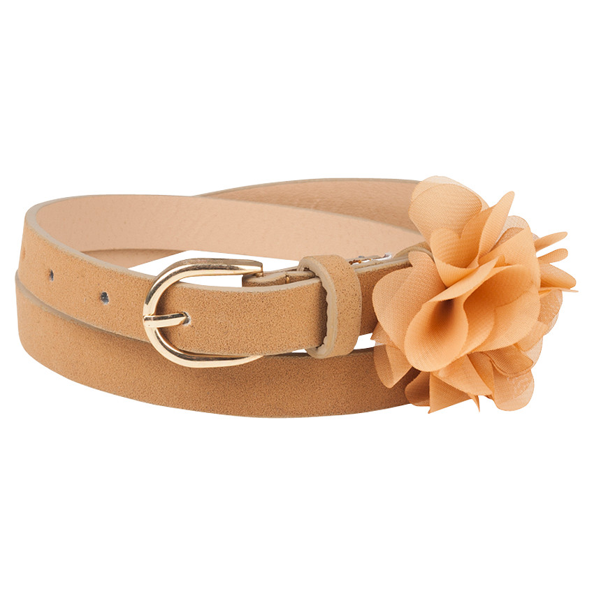 Ceinture en suédine avec fleur fantaisie 