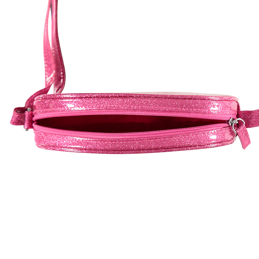 Sac bandoulière en forme de fraise avec paillettes all-over 