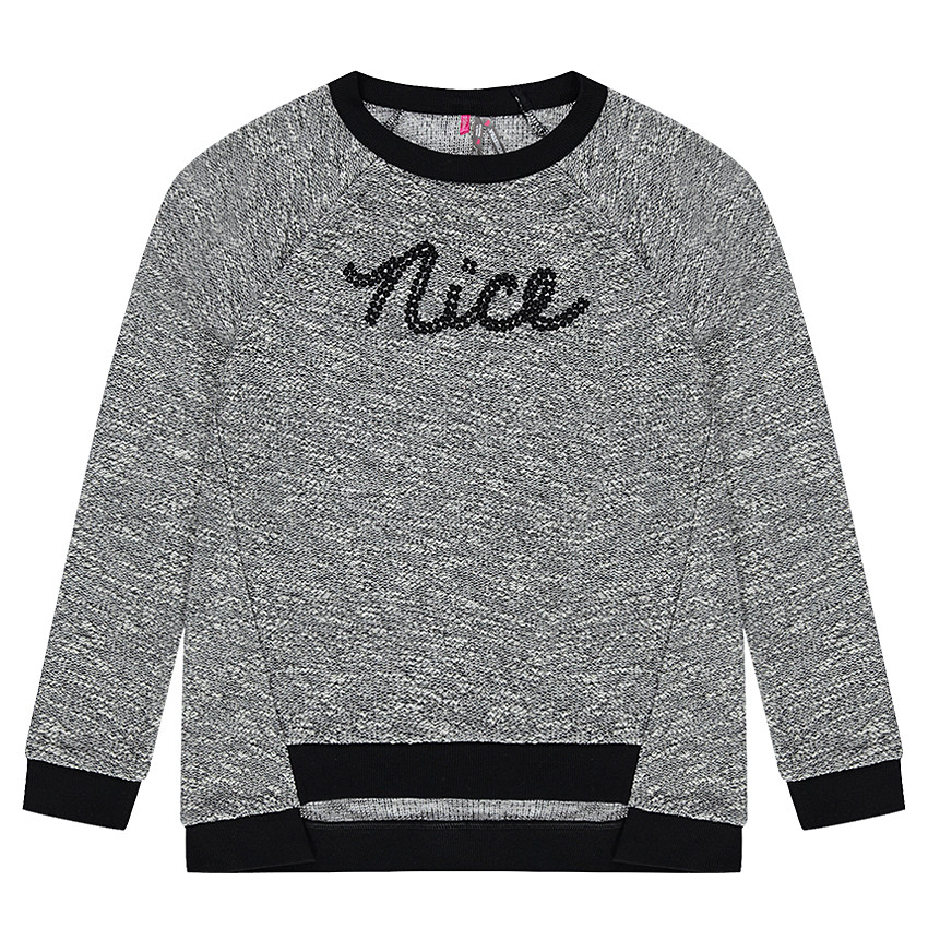Junior - Sweat en molleton fantaisie avec inscription en sequins 