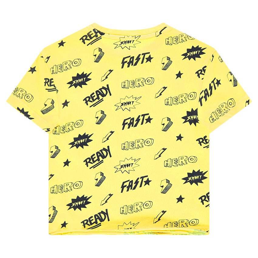 Tee-shirt manches courtes en jersey avec imprimé fantaisie all-over 