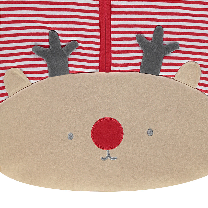 Turbulette sans manches en jersey rayée avec motif élan 