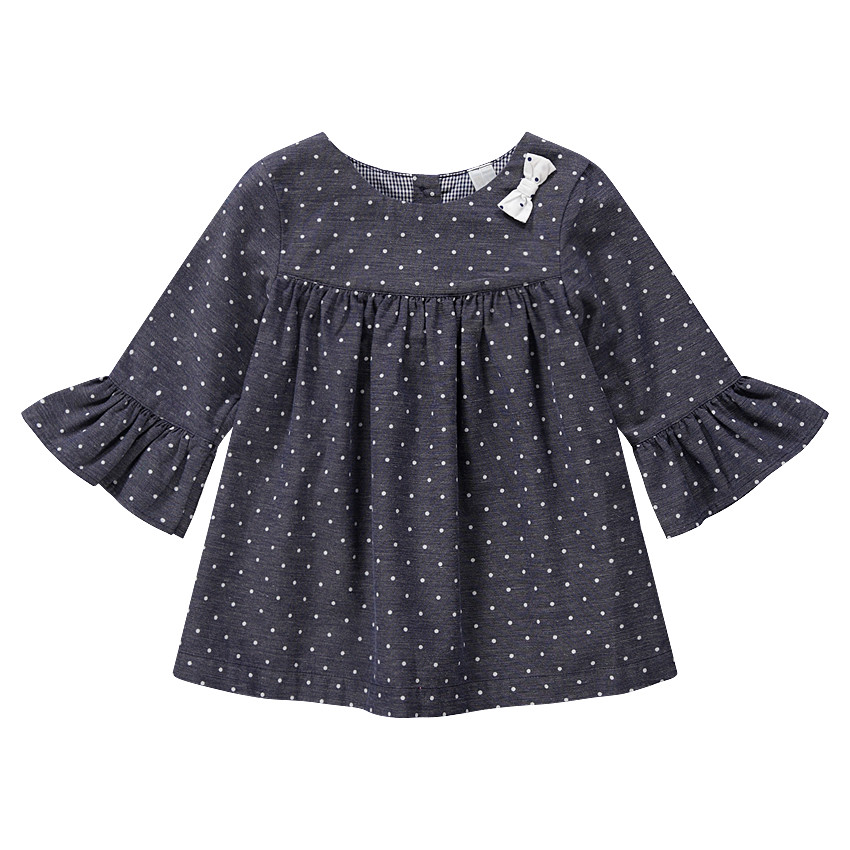 Tunique à pois all-over et manches volantées 