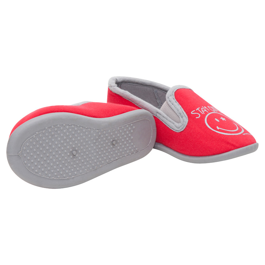Chaussons bas en jersey avec print Smiley 