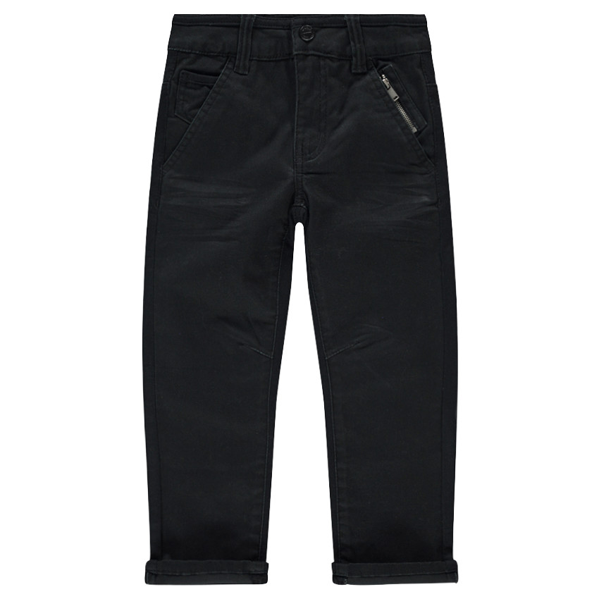 Pantalon droit uni avec poches zippées 