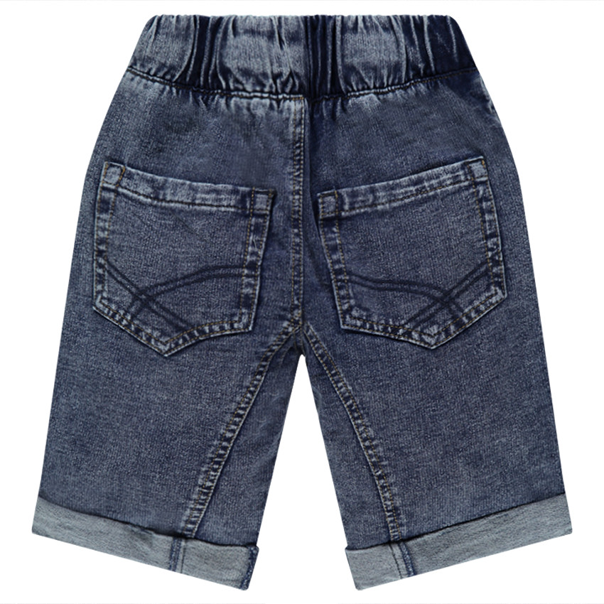 Bermuda en molleton effet denim used 