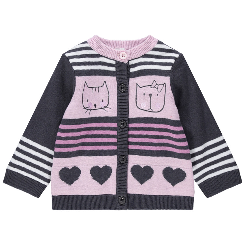 Gilet en tricot à motifs fantaisies 