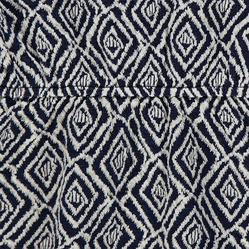 Robe manches courtes à motif jacquard 