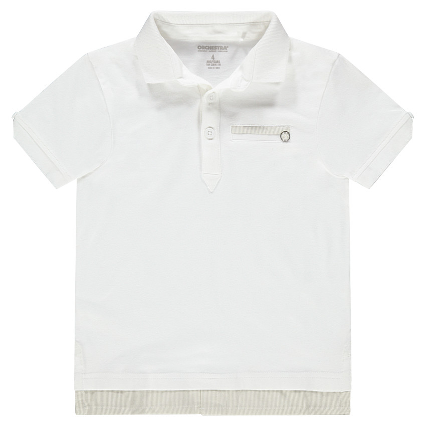 Polo manches courtes avec poche fantaisie 