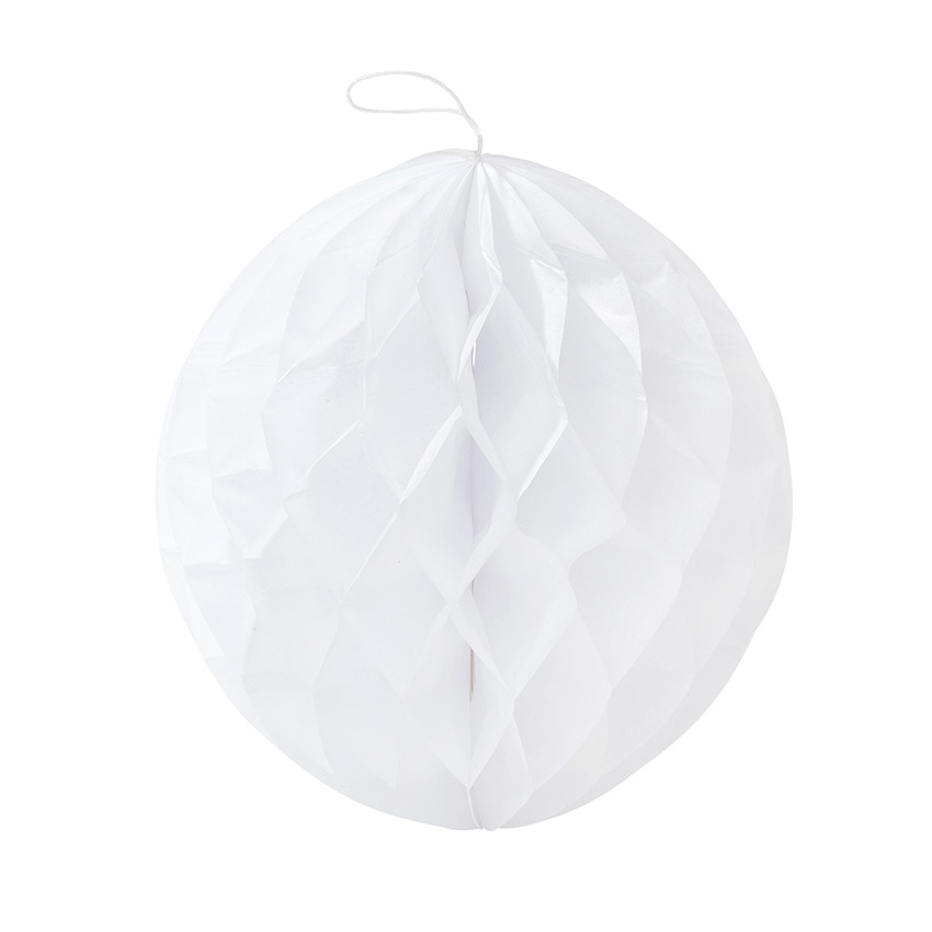 Set de 3 boules en papier effet alvéolé 