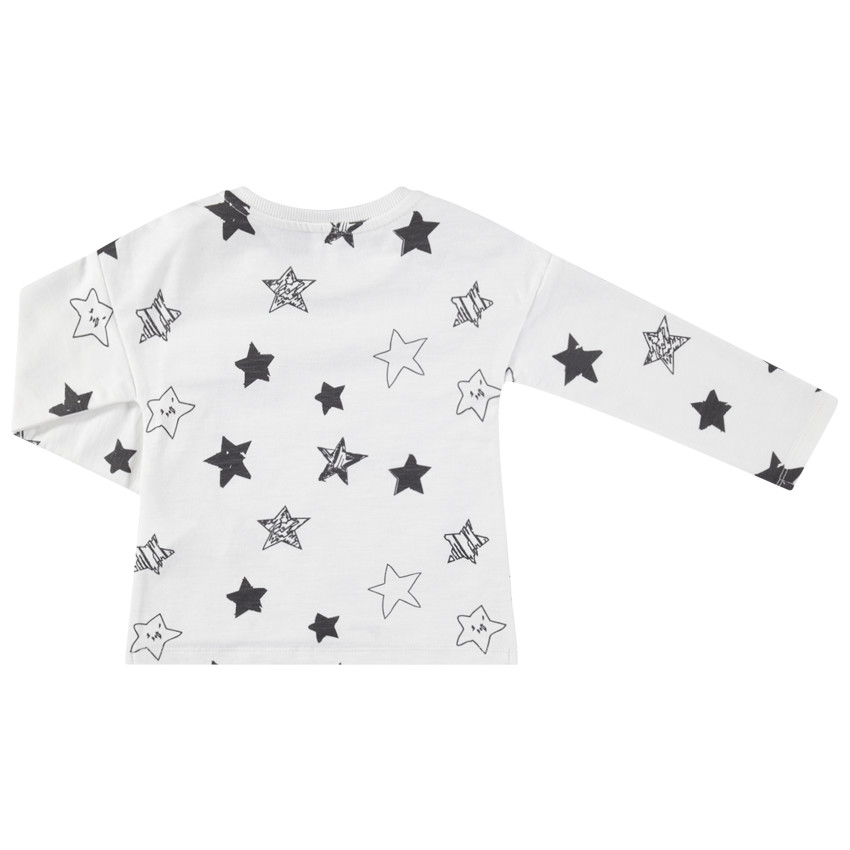 T-shirt manches longues en jersey print étoiles all-over 