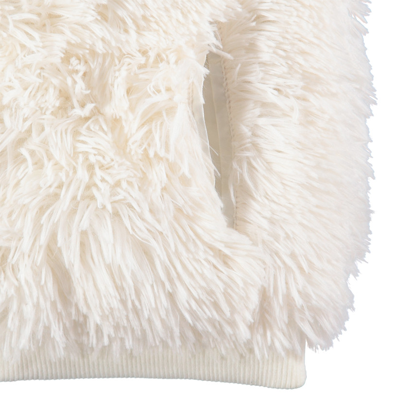 Junior - Gilet sans manches en fausse fourrure doublé satin 