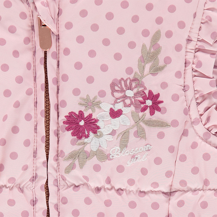 Doudoune sans manches matelassée imprimée all-over doublée sherpa fine 