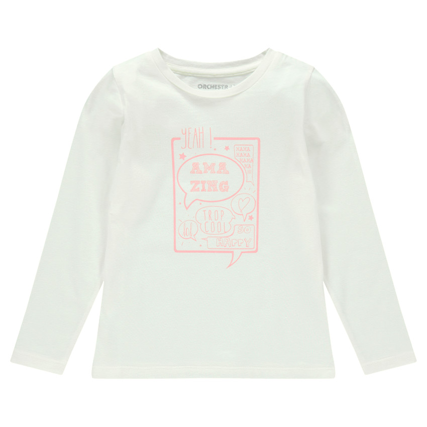 Tee-shirt manches longues avec print fantaisie 