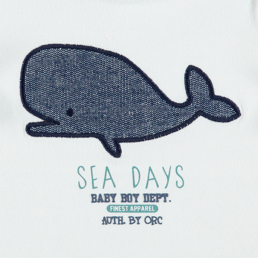 Ensemble de plage avec baleine et et bermuda en molleton léger 