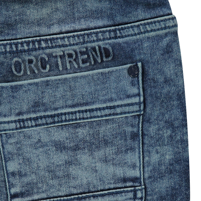 Junior - Bermuda en jeans effet used avec ceinture amovible 