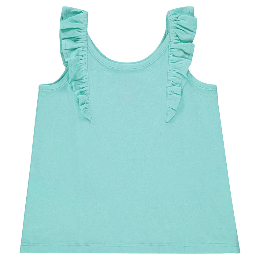 Débardeur volanté en jersey avec print Smiley 