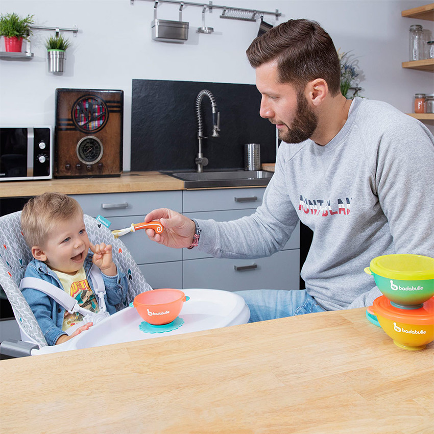 Lot de 3 bols à ventouse 330ml Funcolors Bowls 