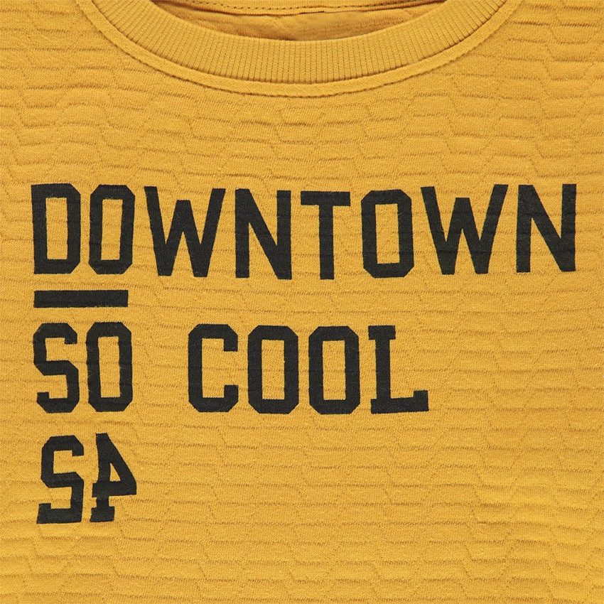 Sweat en molleton fantaisie avec texte printé 