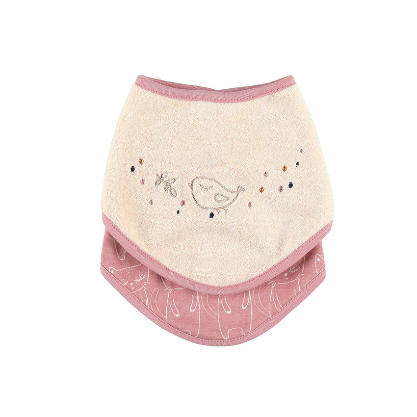 Lot 2 bavoirs Bandana 0-6M - collection Imagine 