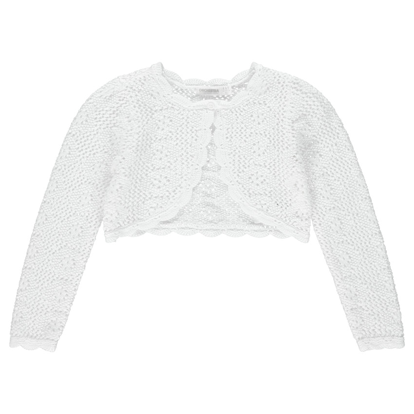 Gilet court en tricot ajouré 