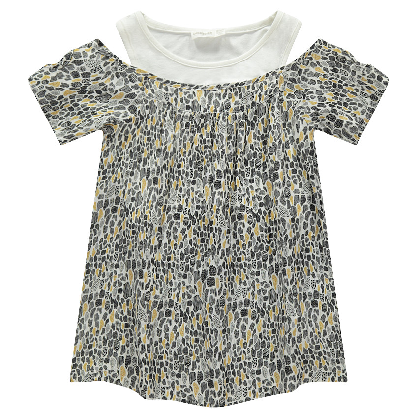 Junior - Tunique à épaules ajourées avec imprimé ethnique all-over 