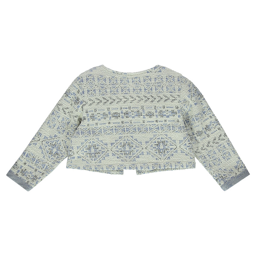 Junior - Veste courte en jacquard esprit ethnique 
