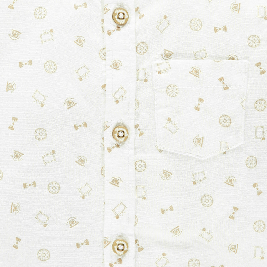 Chemise manches longues imprimée all-over 