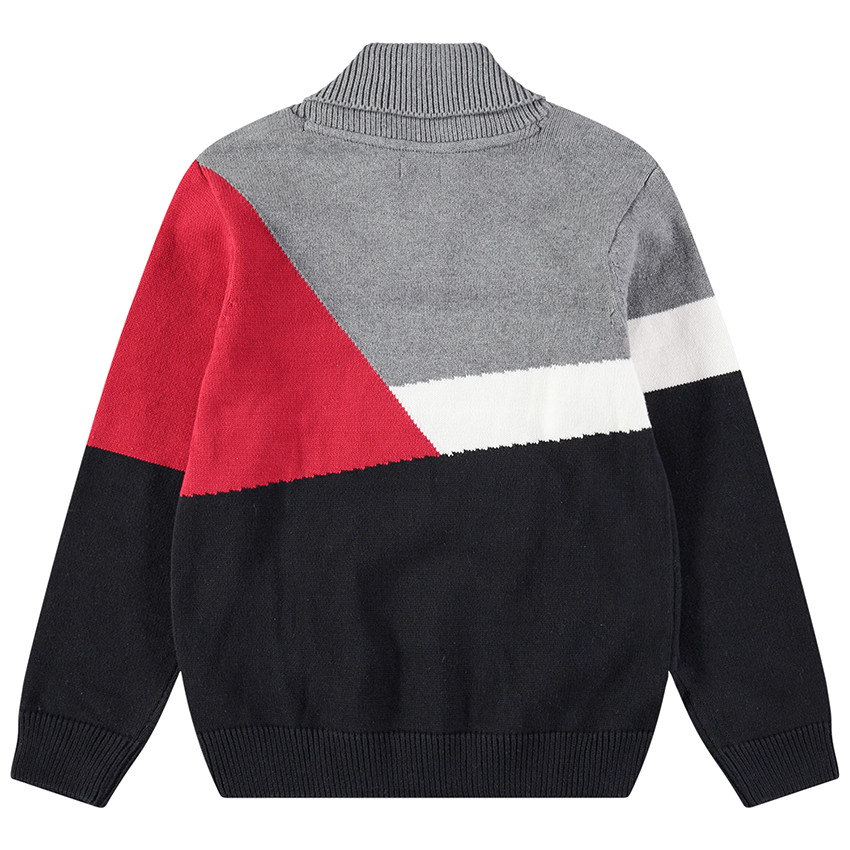 Pull en tricot à motif géométrique en jacquard 