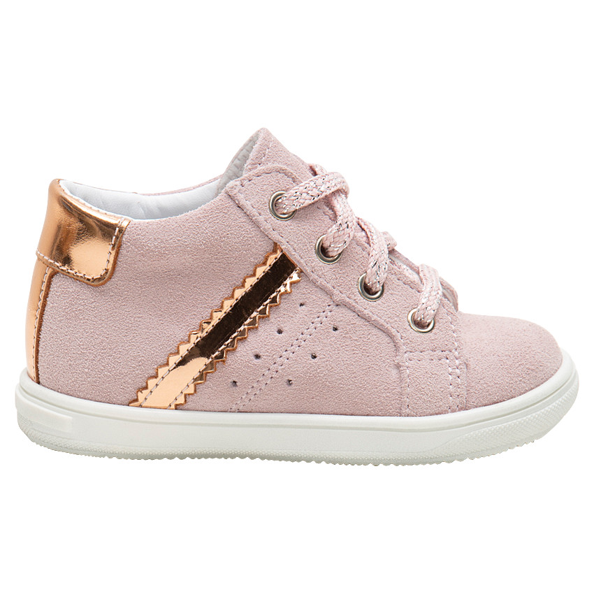 Bottillons en cuir à lacets avec empiècements brillants 