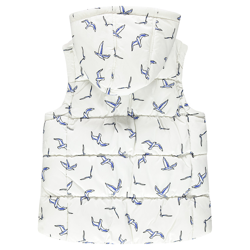 Junior - Doudoune sans manches imprimée à capuche amovible 