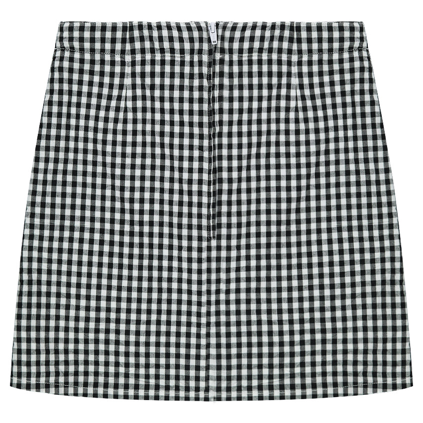 Junior - Jupe à petits carreaux vichy avec volants 