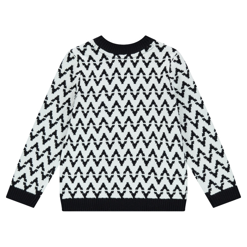Pull en tricot avec motif jacquard all-over 