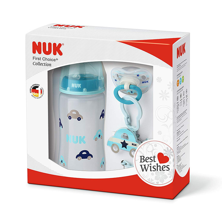 Pack biberon + sucette First Choice - Bleu 