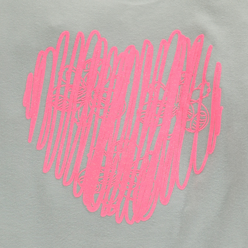 Junior - Pyjama gris avec motif et imprimé coeurs  