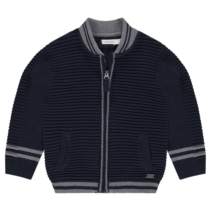 Gilet en tricot fantaisie zippé 