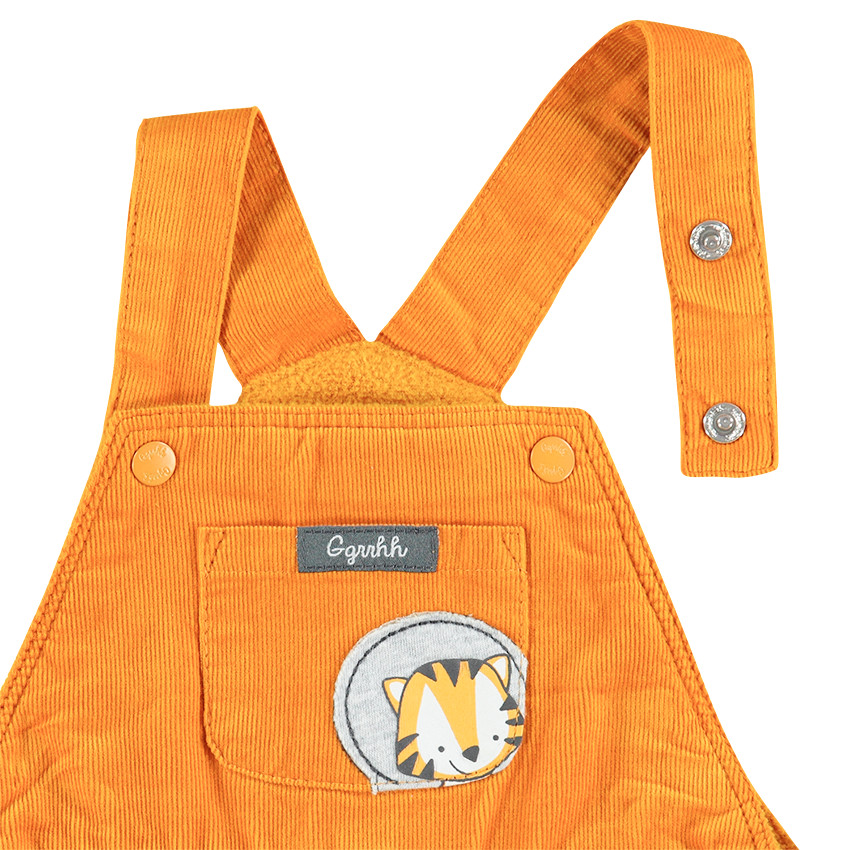 Ensemble avec chemise à carreaux en flanelle et salopette doublée micropolaire 