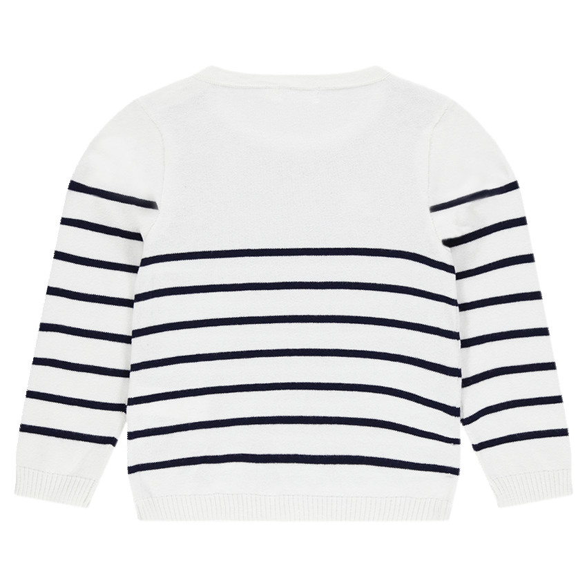 Pull en tricot style marinière avec étoiles en jacquard et paillettes 