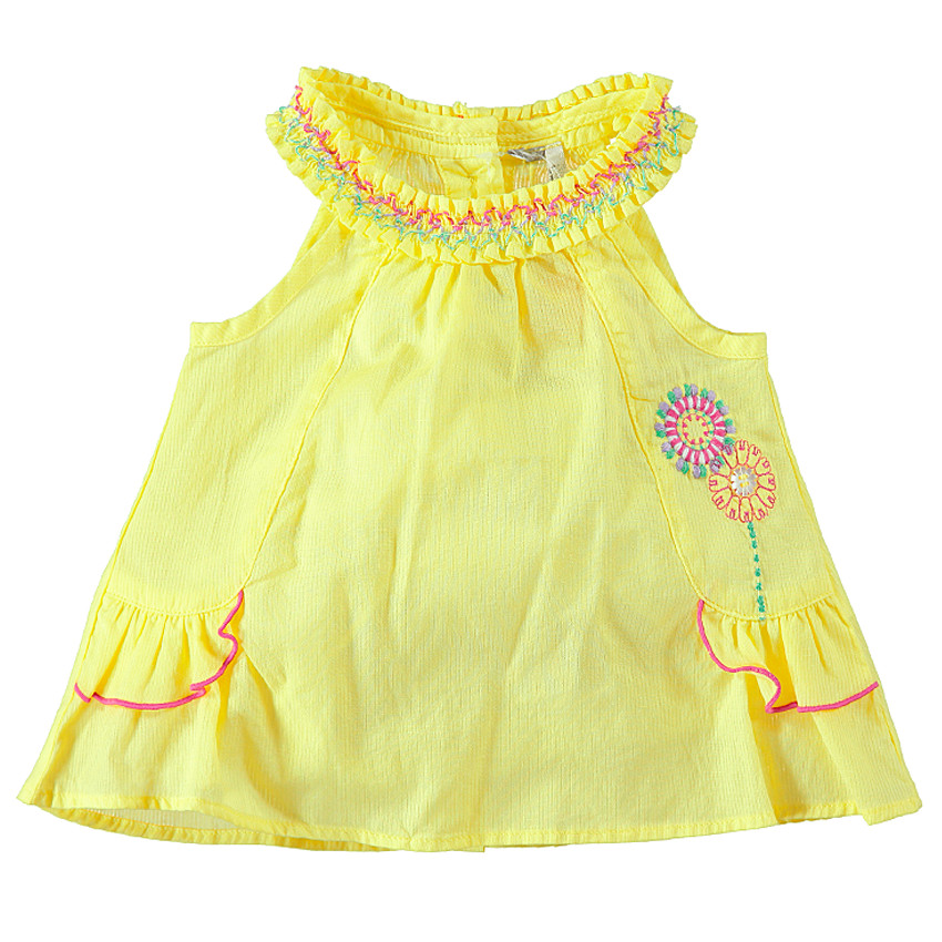 Tunique en voile de coton avec broderies 